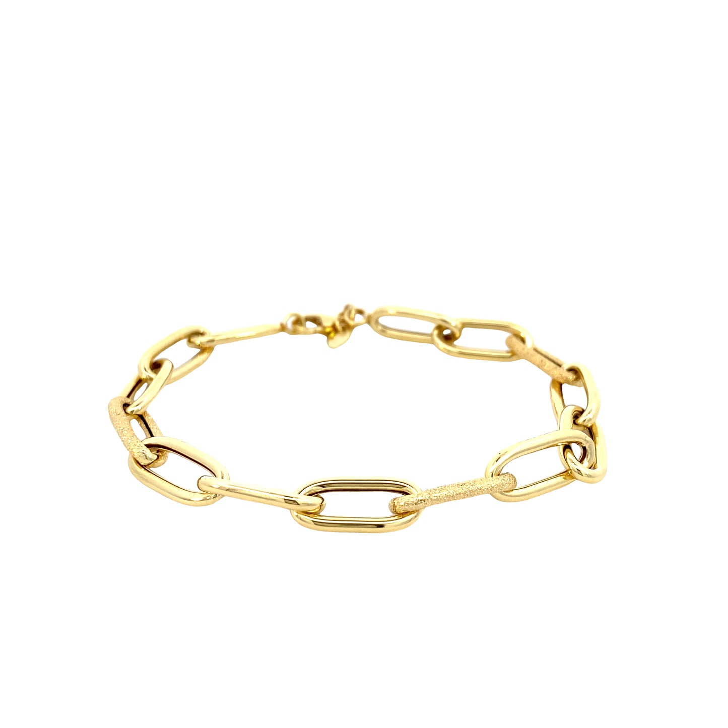 14K Gold Paper Clip Bracelet | Luby Gold Collection | Luby