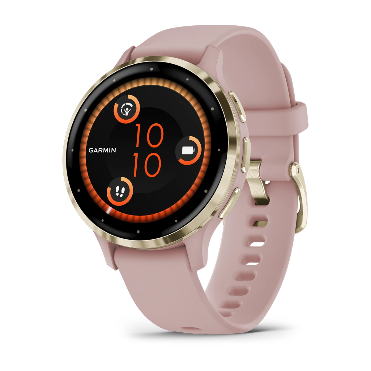 Venu® 3S Soft Gold Stainless Steel Bezel with Dust Rose Case and Silicone Band | Garmin | Luby