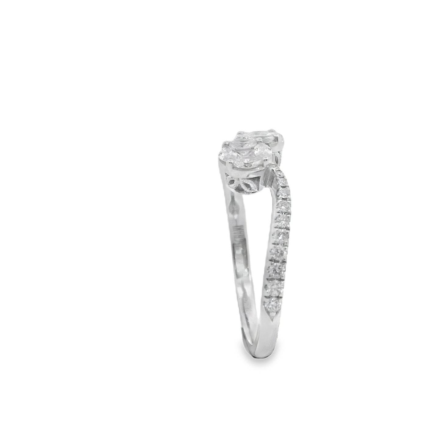 Zeghani Gold Twisted Lines Engagement Ring | Zeghani | Luby