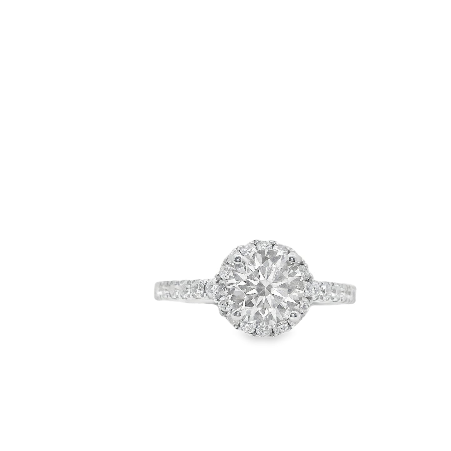 Zeghani White Gold Round Cut Semi-Mounted Engagement Ring | Zeghani | Luby
