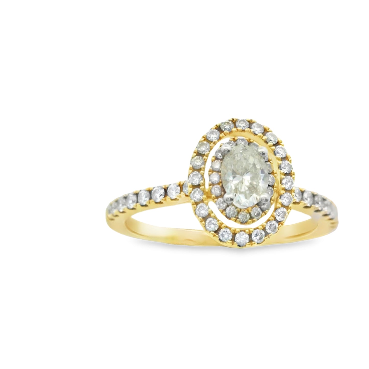 Zeghani Gold Oval Cut Delicate Diva Engagement Ring | Zeghani | Luby