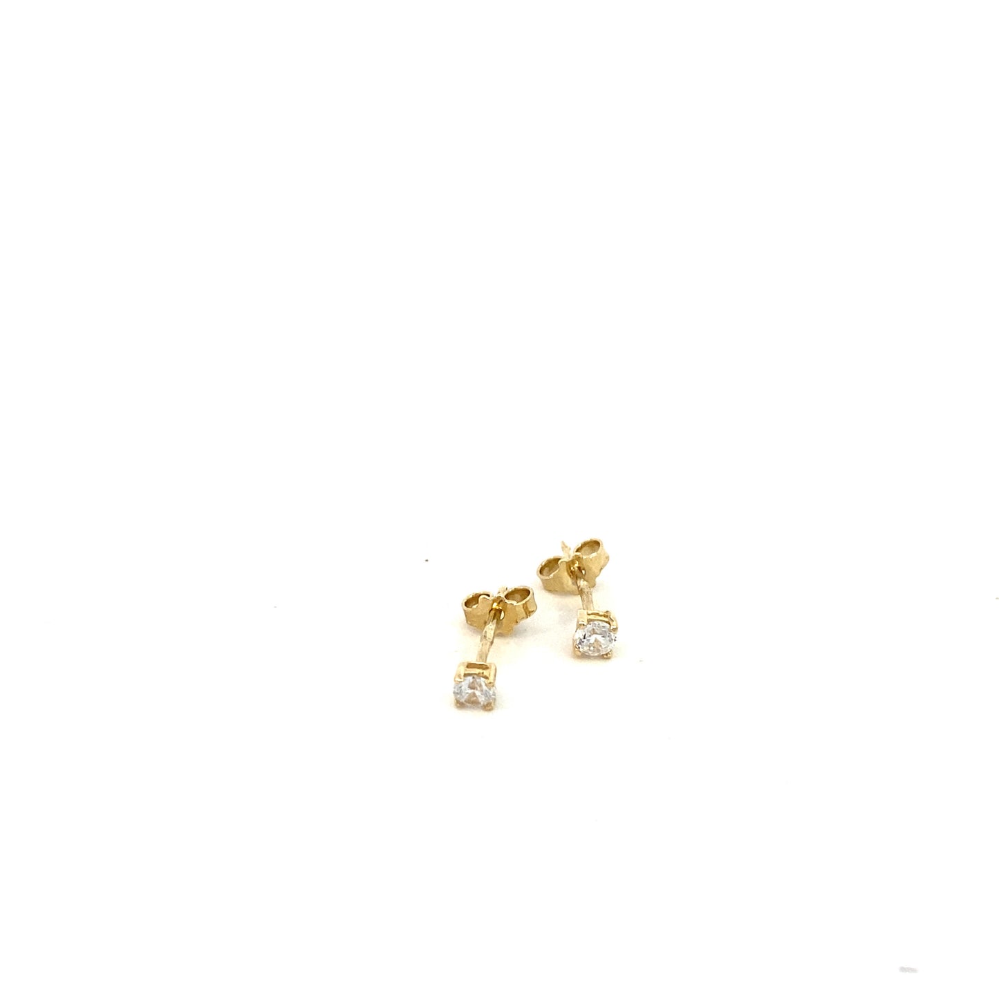 14K Gold Stud with CZ | Luby Gold Collection | Luby