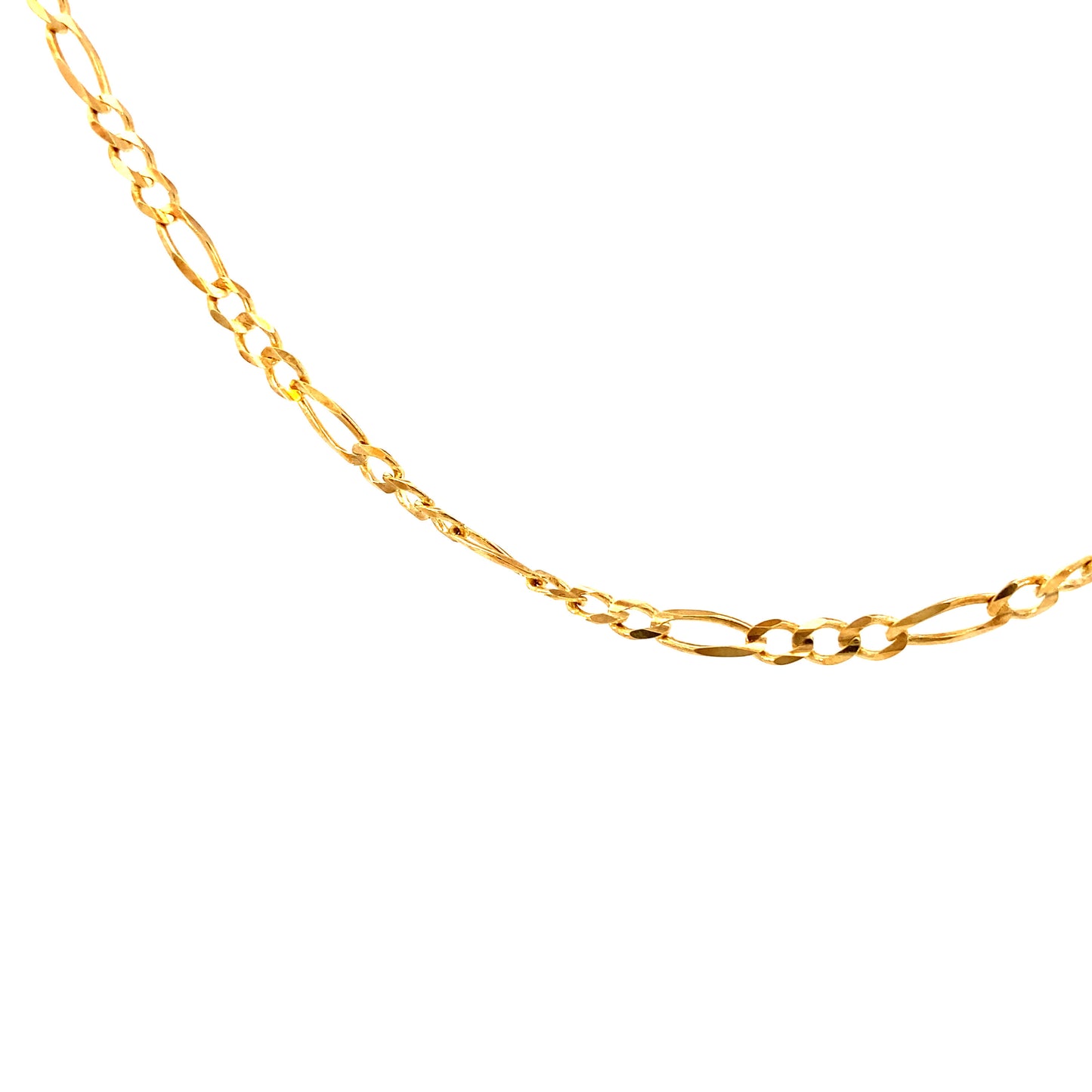 14K Gold Solid Figaro Chain | Luby Gold Collection | Luby