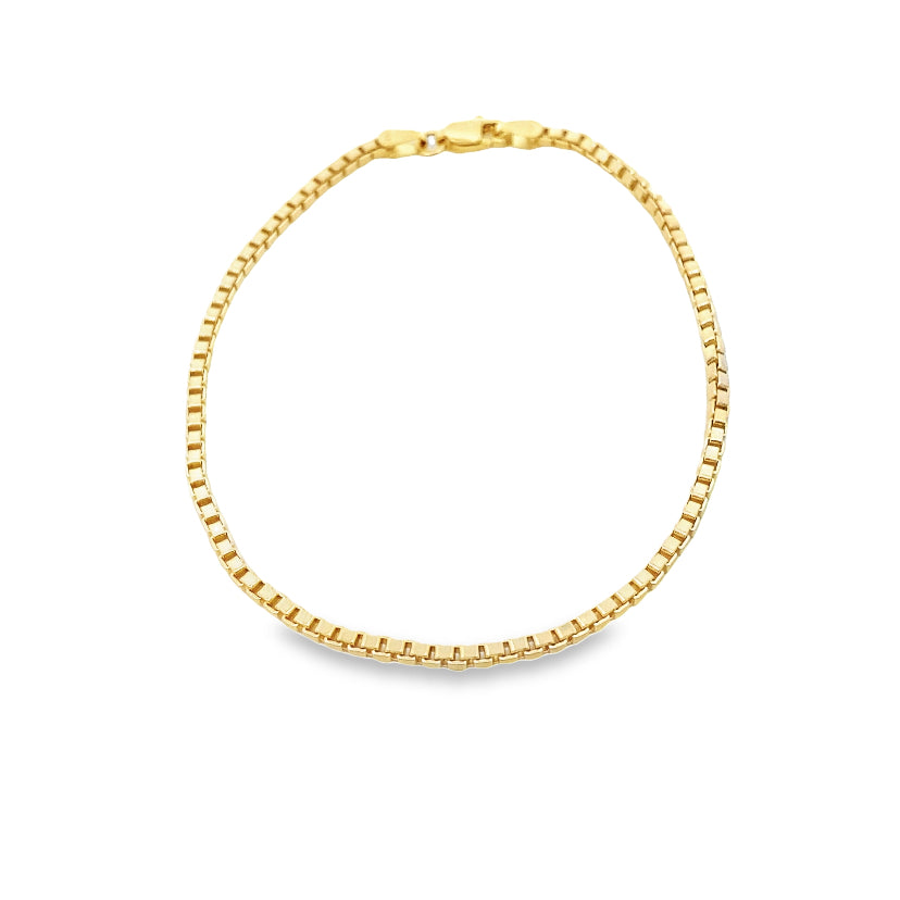 14K Gold Box Chain Bracelet | Luby Gold Collection | Luby