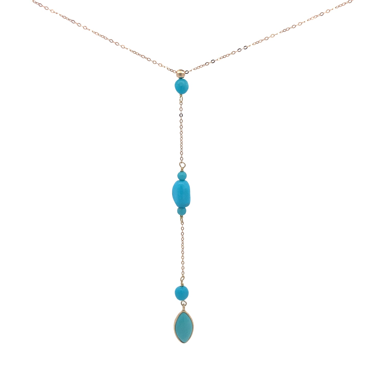 18K Gold TURQUOISE Necklace | Rajola Italy | Luby