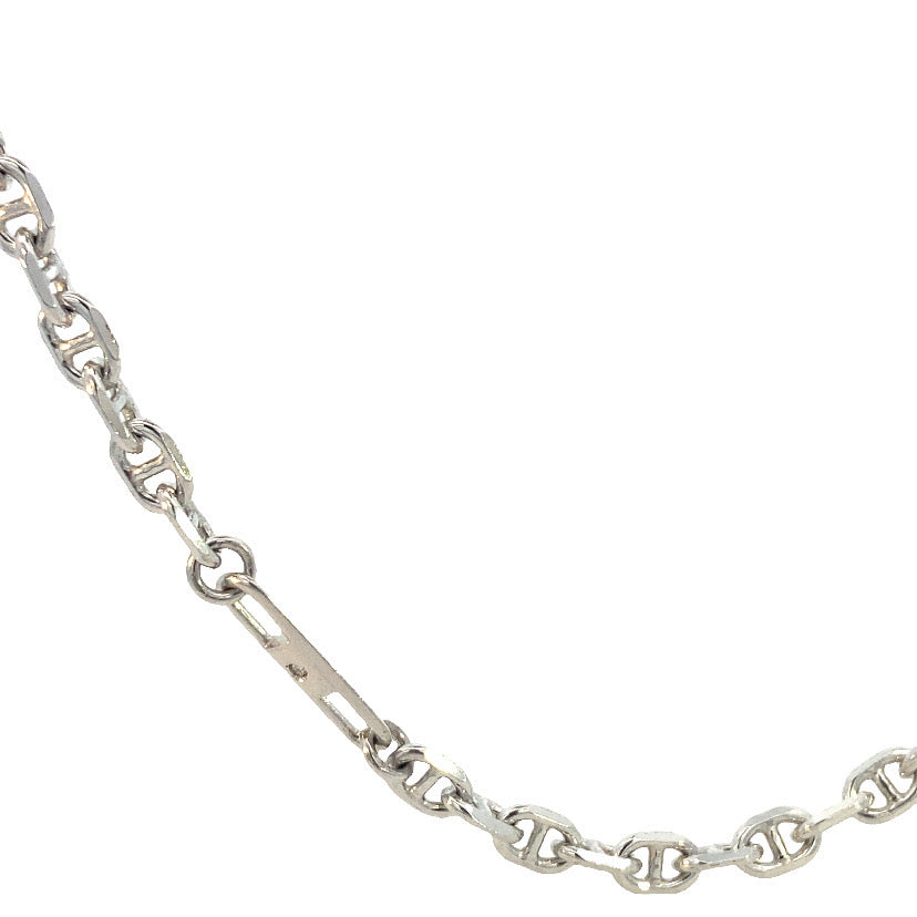 Rhodium Silver Necklace with Plated Silver Elemnet | BORSARI | Luby