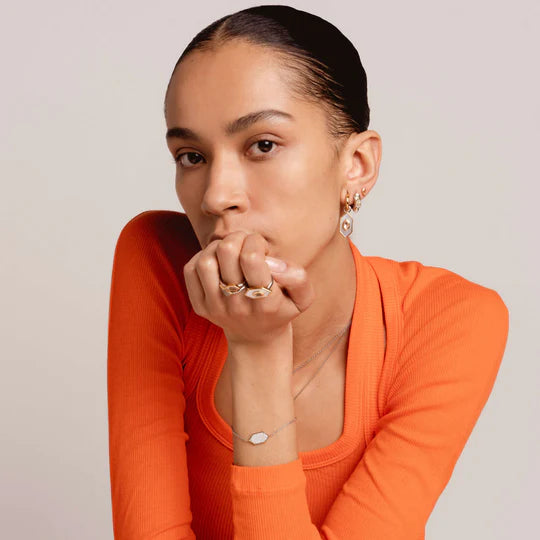 Ti Sento Two Tones Mother Pearl with Pink CZ | Ti Sento Milano | Luby