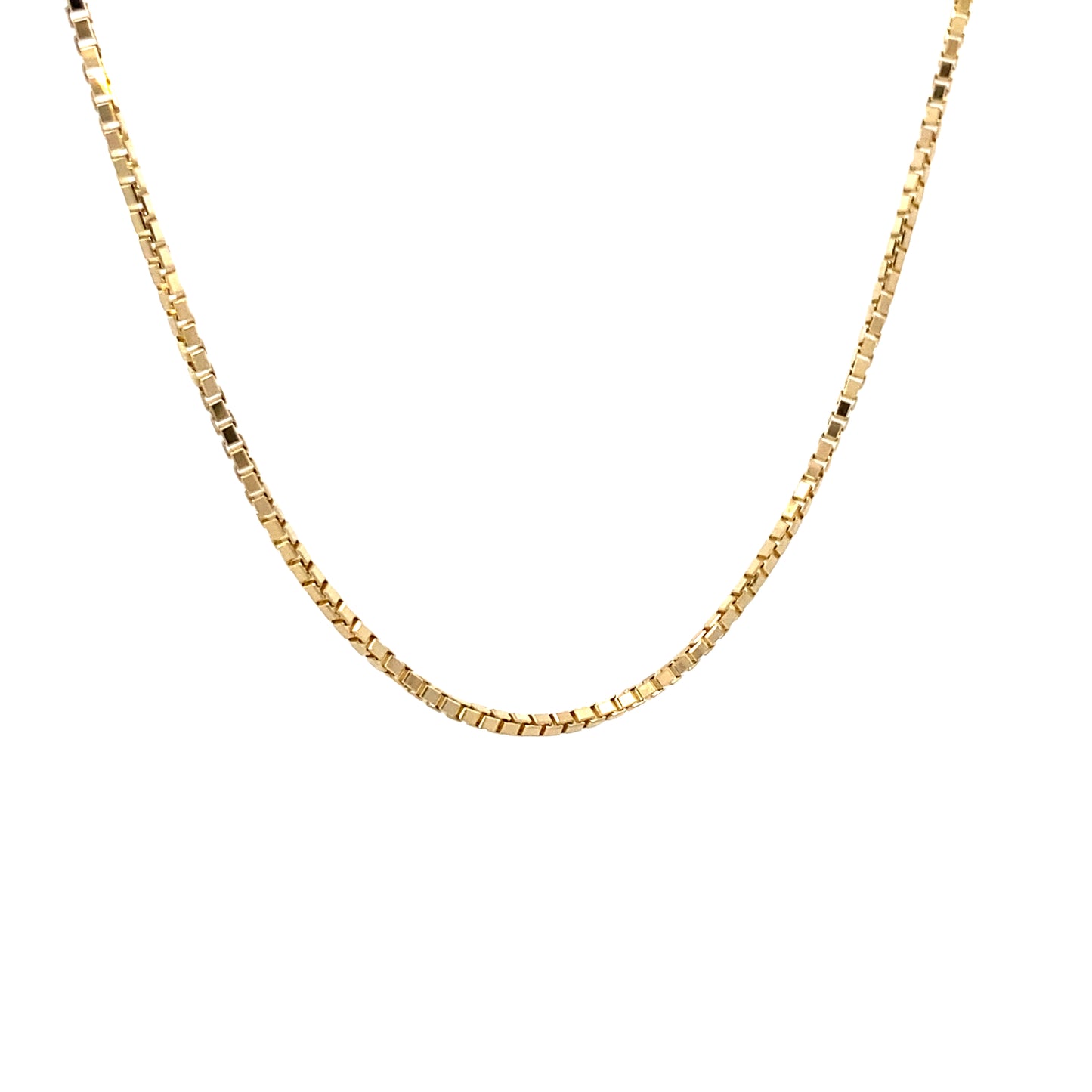 14K Gold Solid Box Chain | Luby Gold Collection | Luby