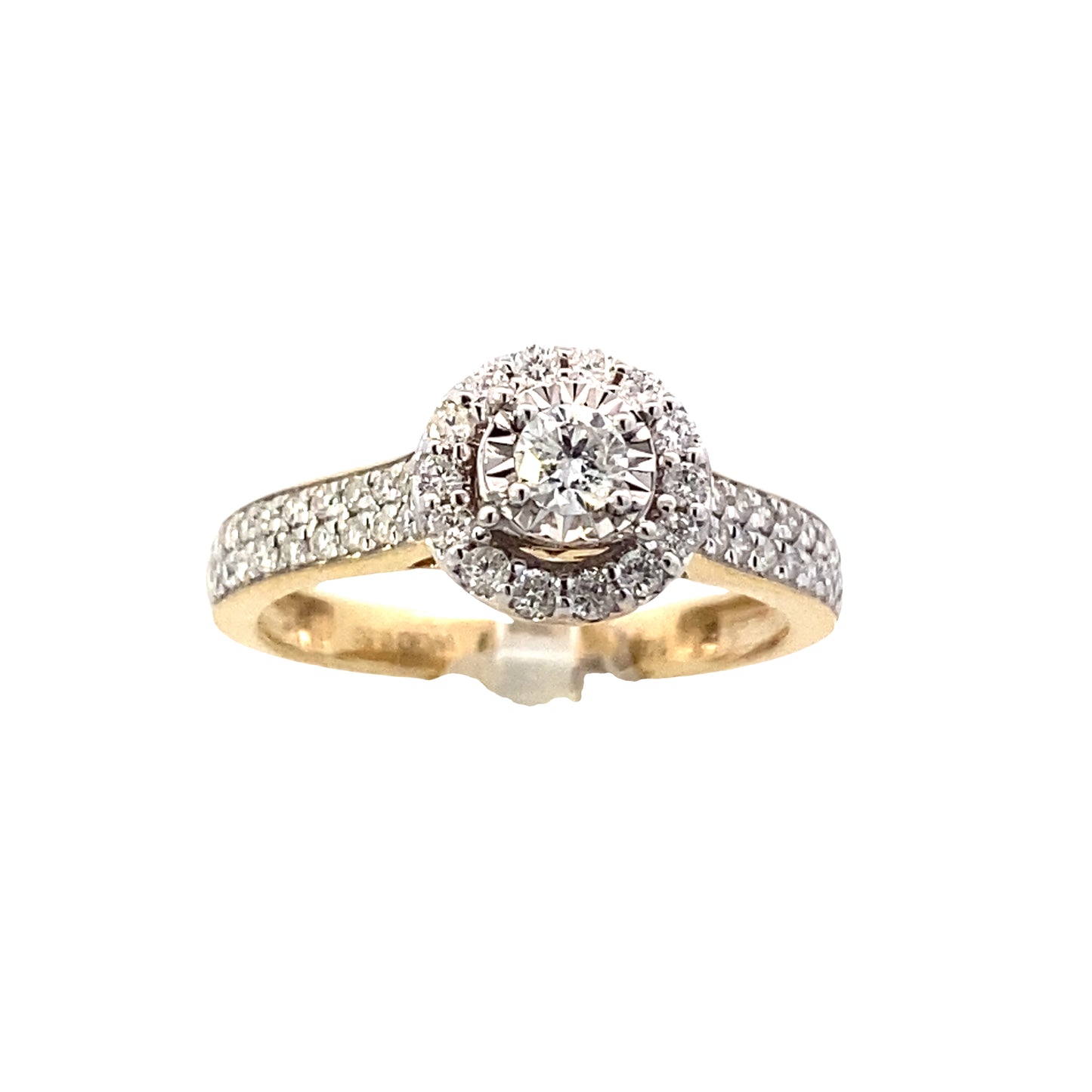 10K Gold Diamond Bridal Ring 0.50ct | Luby Diamond Collection | Luby