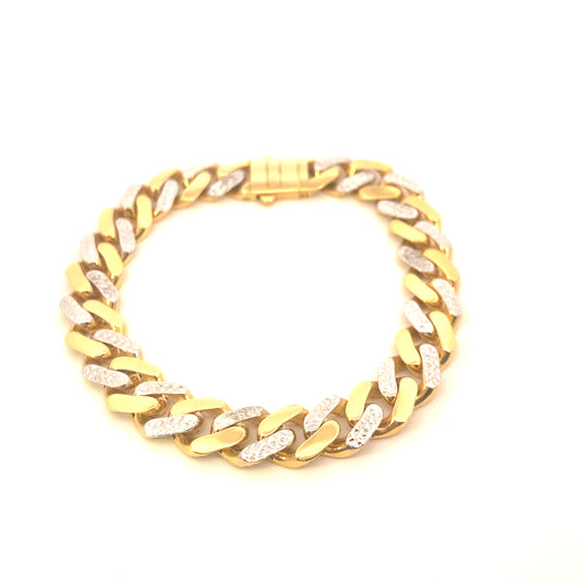 14K Gold Miami Cuban Pave Bracc Box Clasp | Luby Gold Collection | Luby 