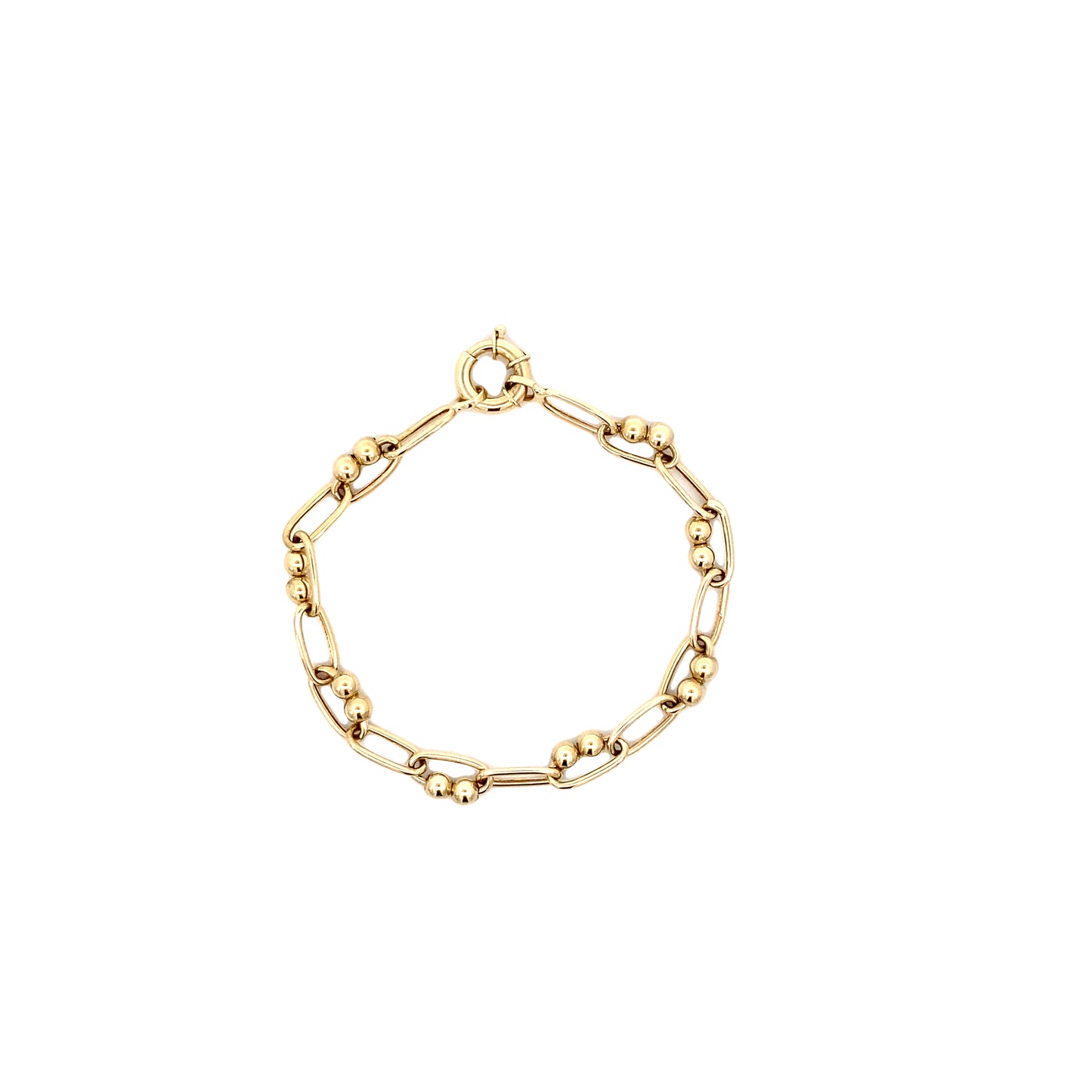 14K Gold Double Dots Links Bracelet | Luby Gold Collection | Luby