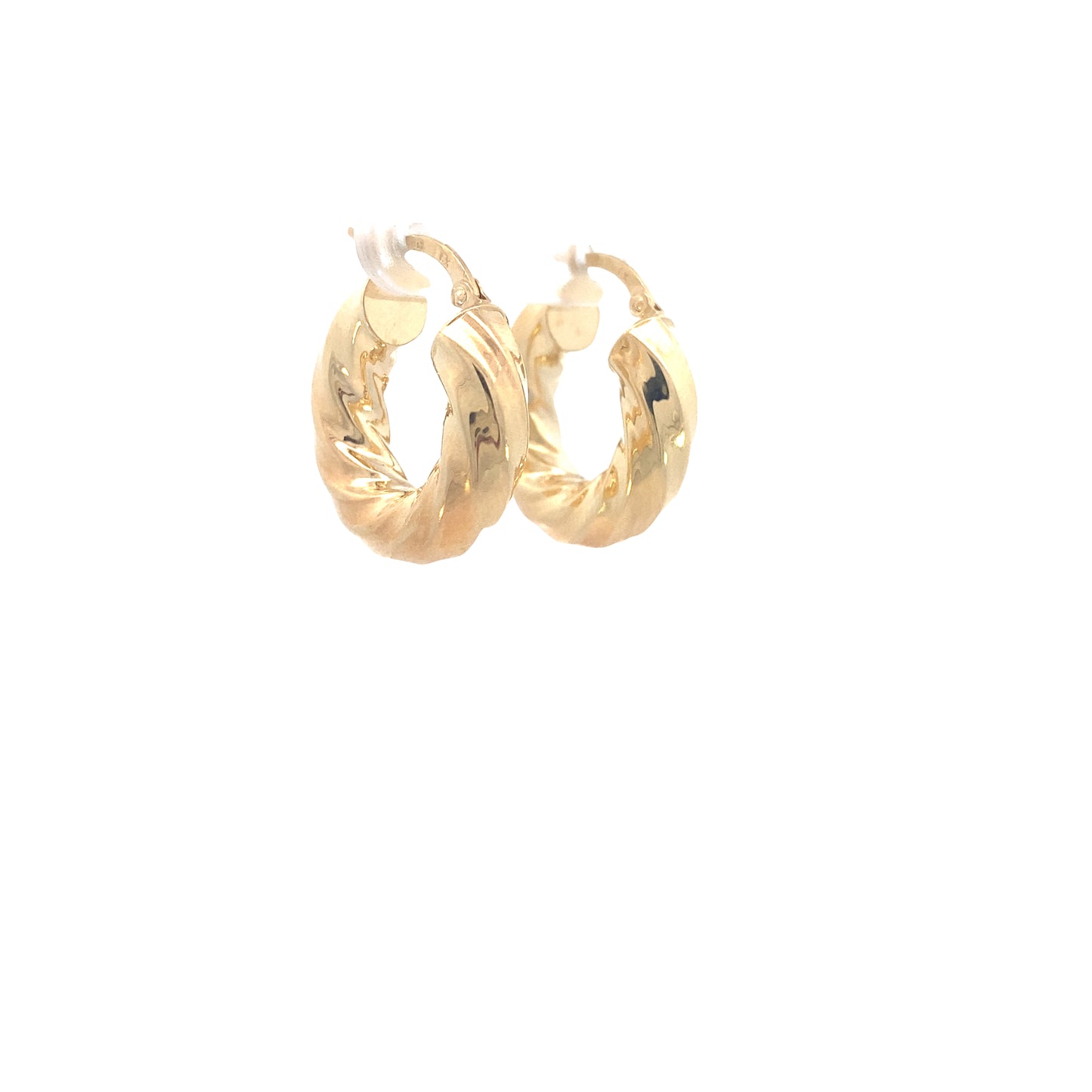 14K Gold Twist Hoops | Luby Gold Collection | Luby