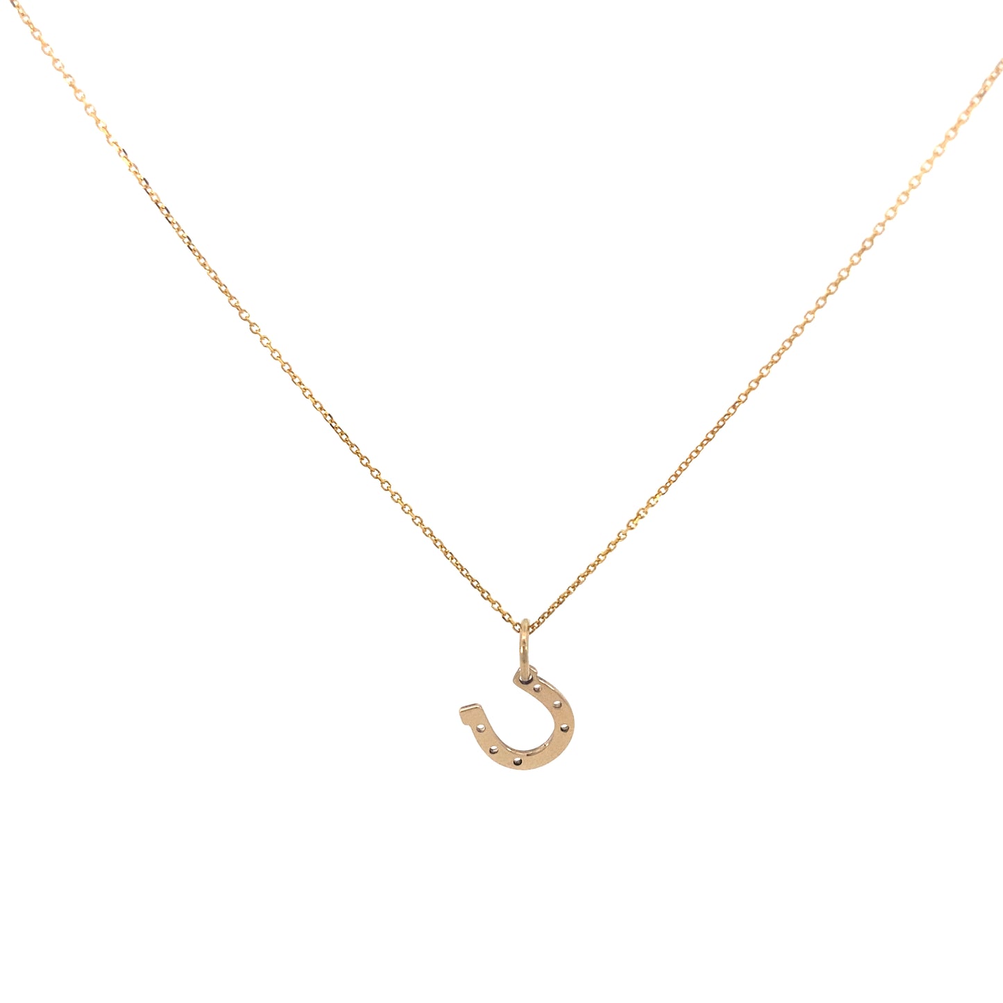 14K Gold Custom Horseshoe Pendant | Luby Gold Collection | Luby