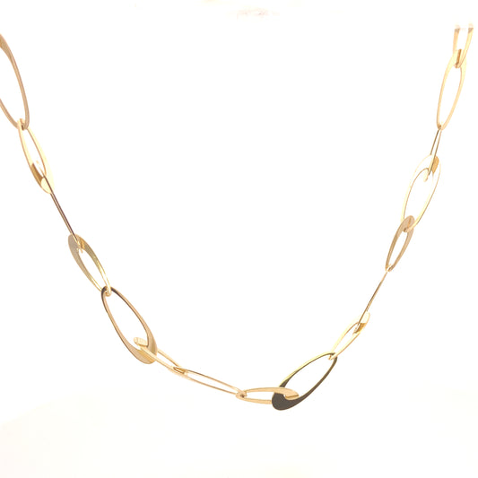 14K Gold Fancy Oval Link Neck | Luby Gold Collection | Luby 