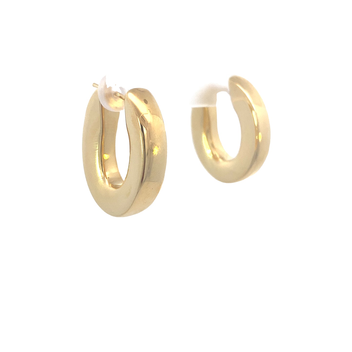 14K Gold Bold U Shaped Earrings | Luby Gold Collection | Luby