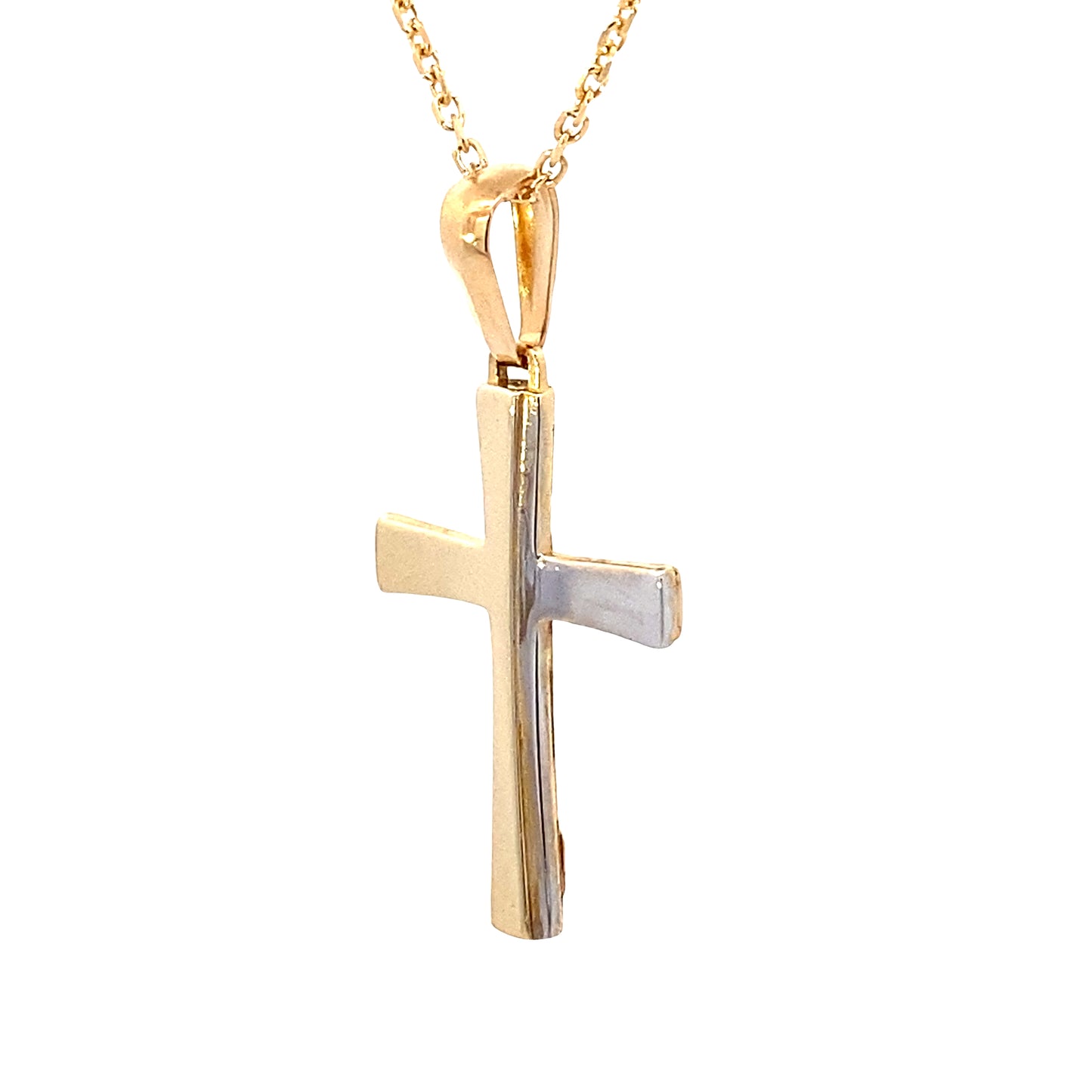 14K Gold 2T Cross Pendant | Luby Gold Collection | Luby