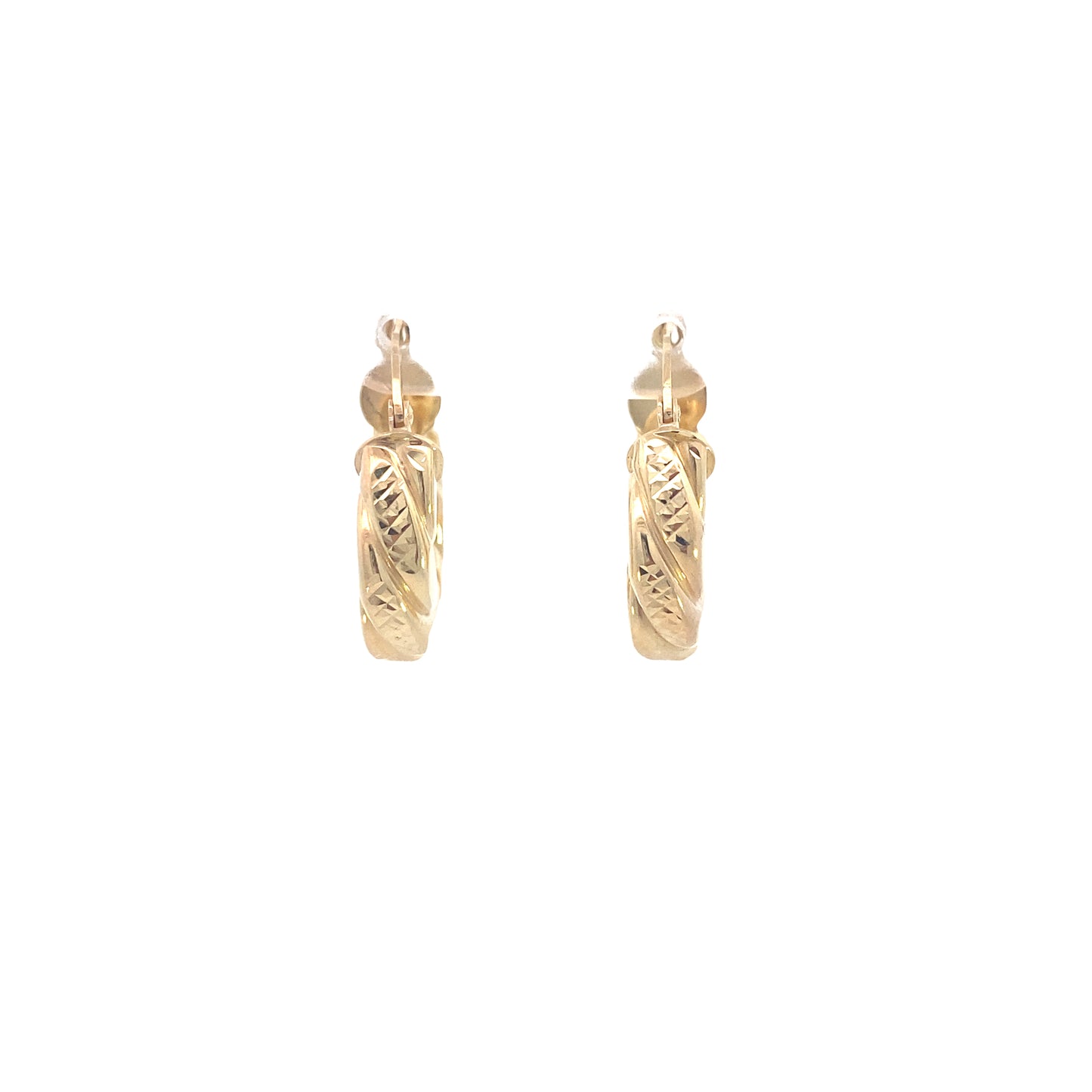 14K Gold Twisted Hoops Earrings | Luby Gold Collection | Luby