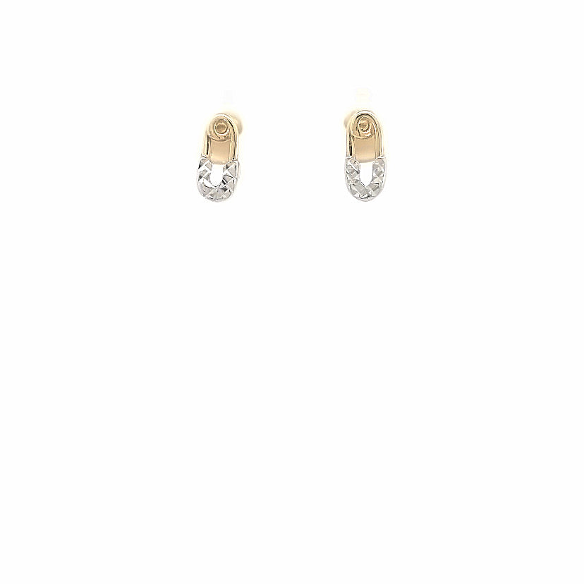 14K Gold Safety Pin Stud | Luby Gold Collection | Luby