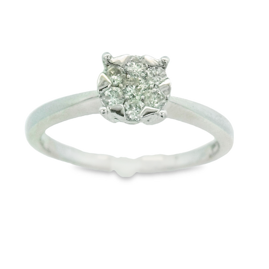 14K White Gold Engagement Diamond Ring 0.25ct | Luby Diamond Collection | Luby 