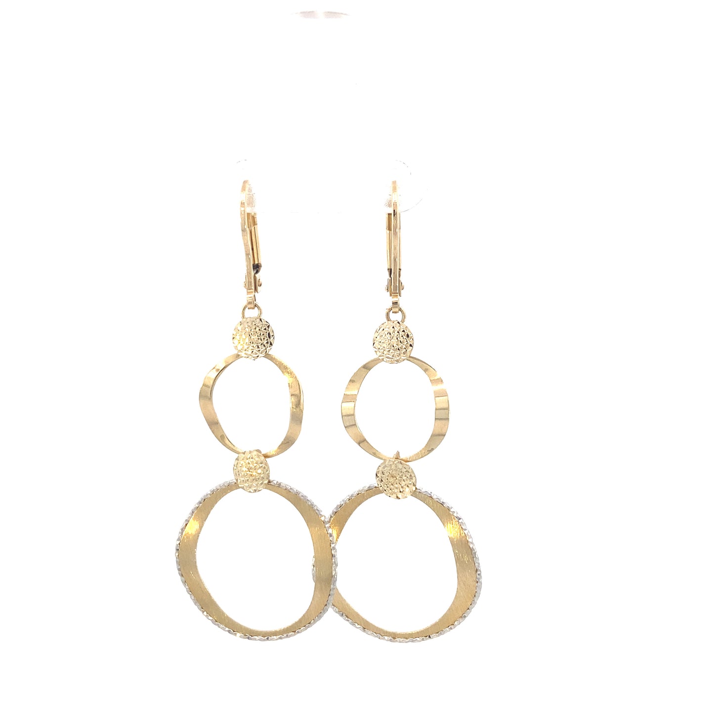 14K GOLD Double Circle Earrings | Luby Gold Collection | Luby