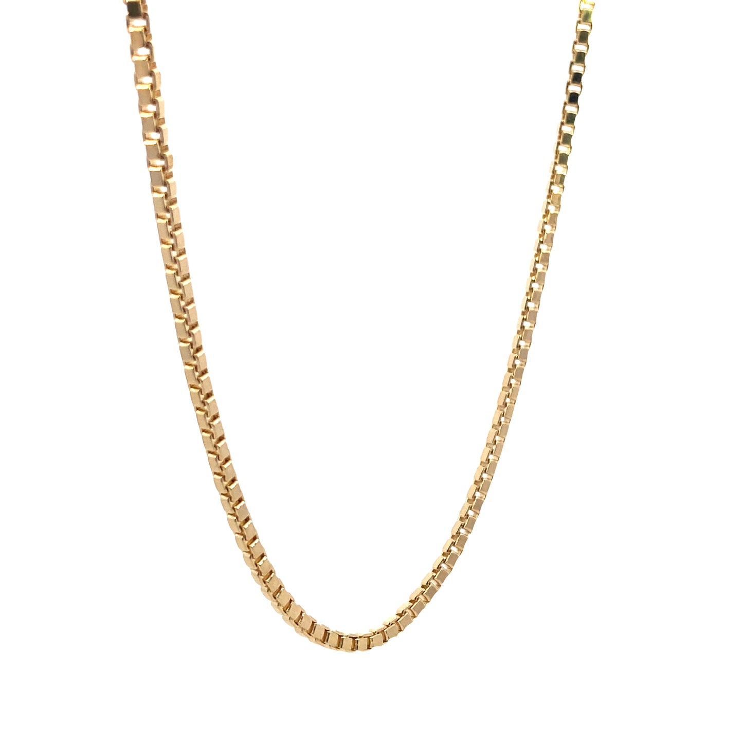 14k Gold Box Chain 2MM | Luby Gold Collection | Luby