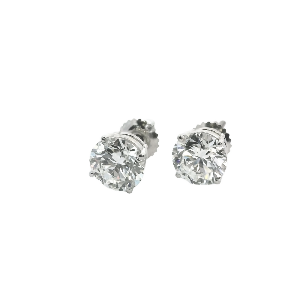 Smiling Rocks 14K Gold Diamonds Studs 2D 3.18CT/2 | Smiling Rocks | Luby