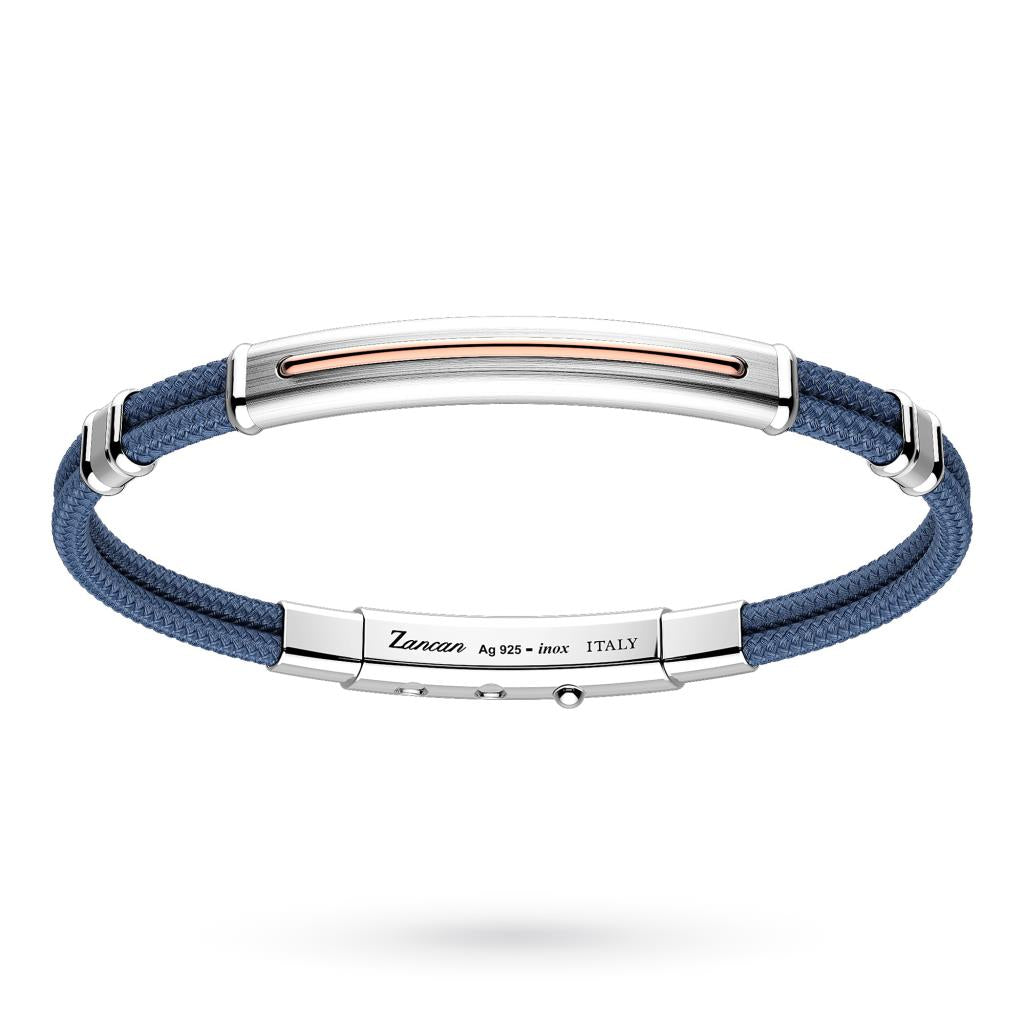 Zancan Kevlar with Silver and Rose Gold Plate Bracelet | Zancan | Luby