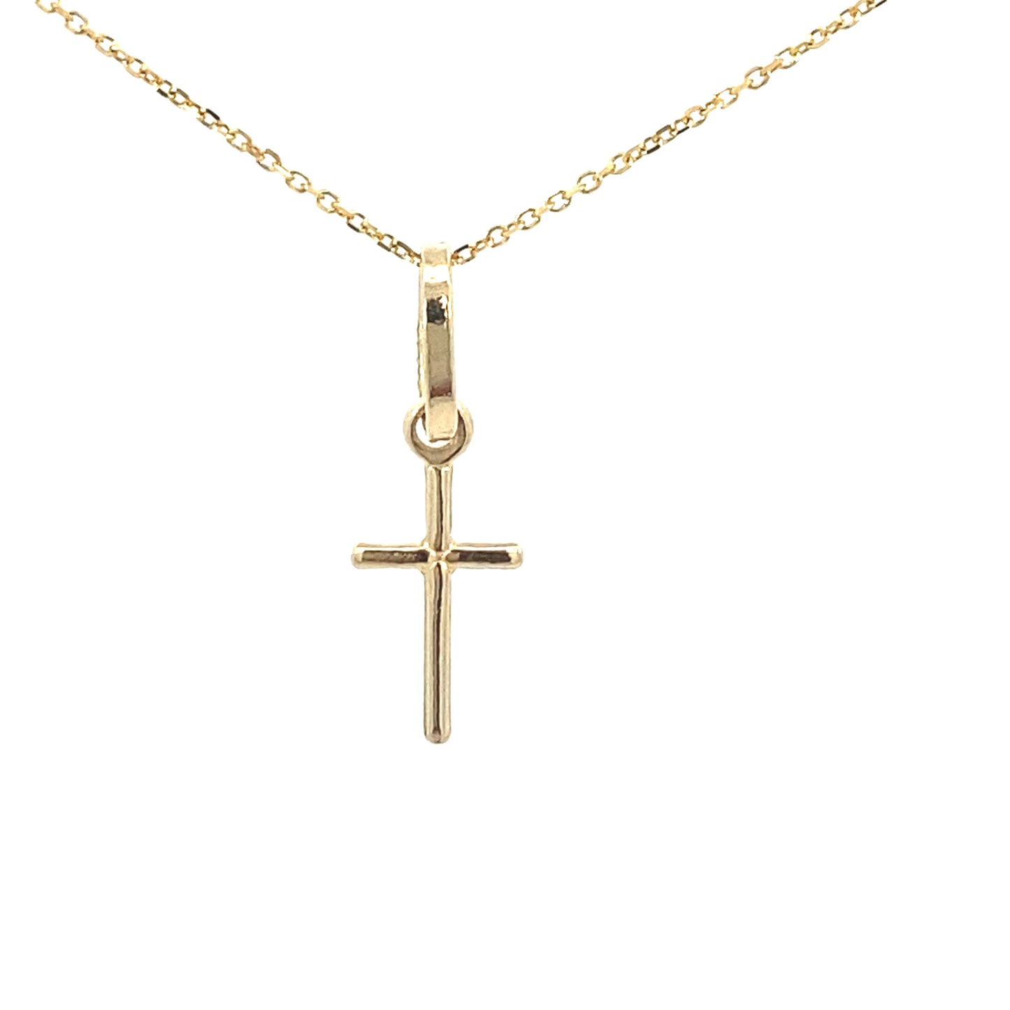 14K Gold Small Cross Pendant | Luby Gold Collection | Luby
