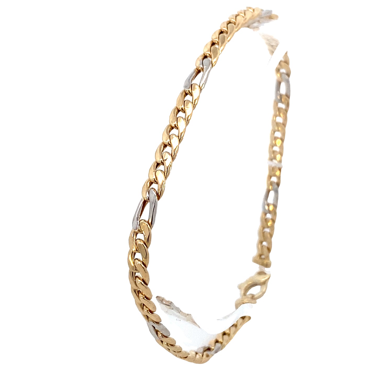 14k 2T Gold Figaro Bracelet | Luby Gold Collection | Luby