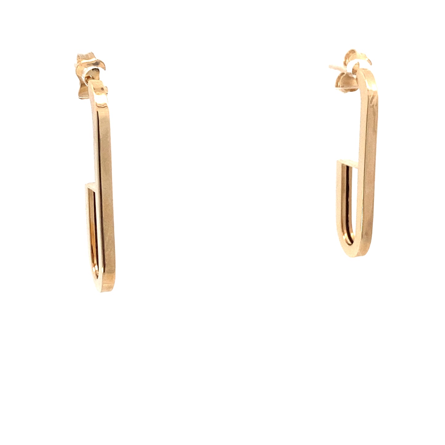 14K Gold Paper Clip Earrings | Luby Gold Collection | Luby