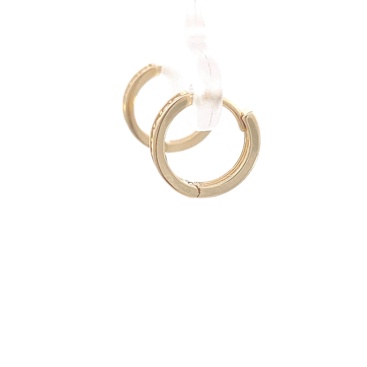 14K Gold Small Hoops with CZ | Luby Gold Collection | Luby
