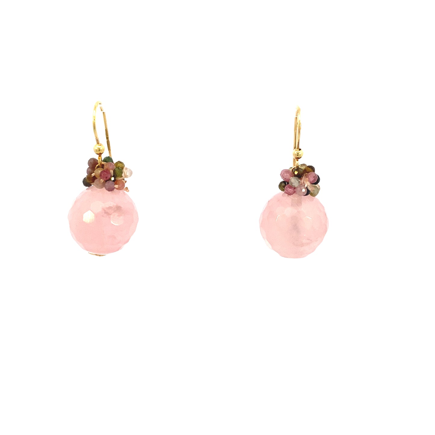 18K Gold Rose Quartz Earring | Rajola Italy | Luby