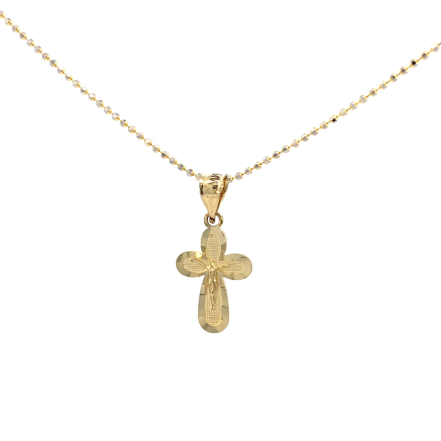 14K Gold Fancy Small Jesus Cross Pendant | Luby Gold Collection | Luby