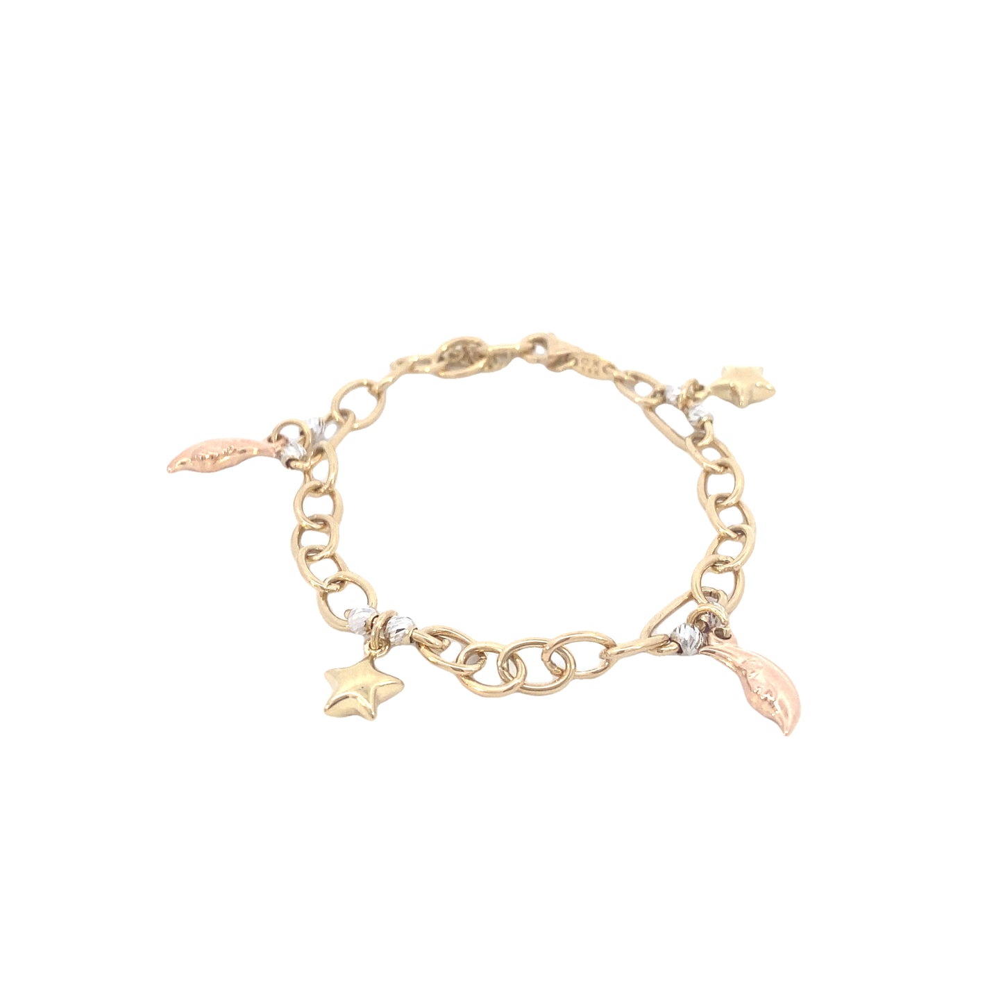 14K Gold Moon and Star Bracelet | Luby Gold Collection | Luby
