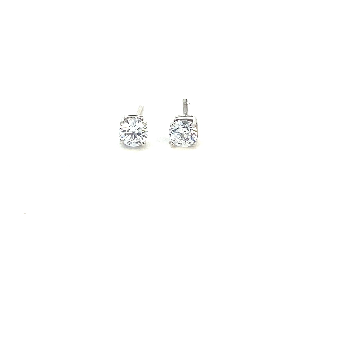 14K Gold Stud Earring with CZ 5MM | Luby Gold Collection | Luby