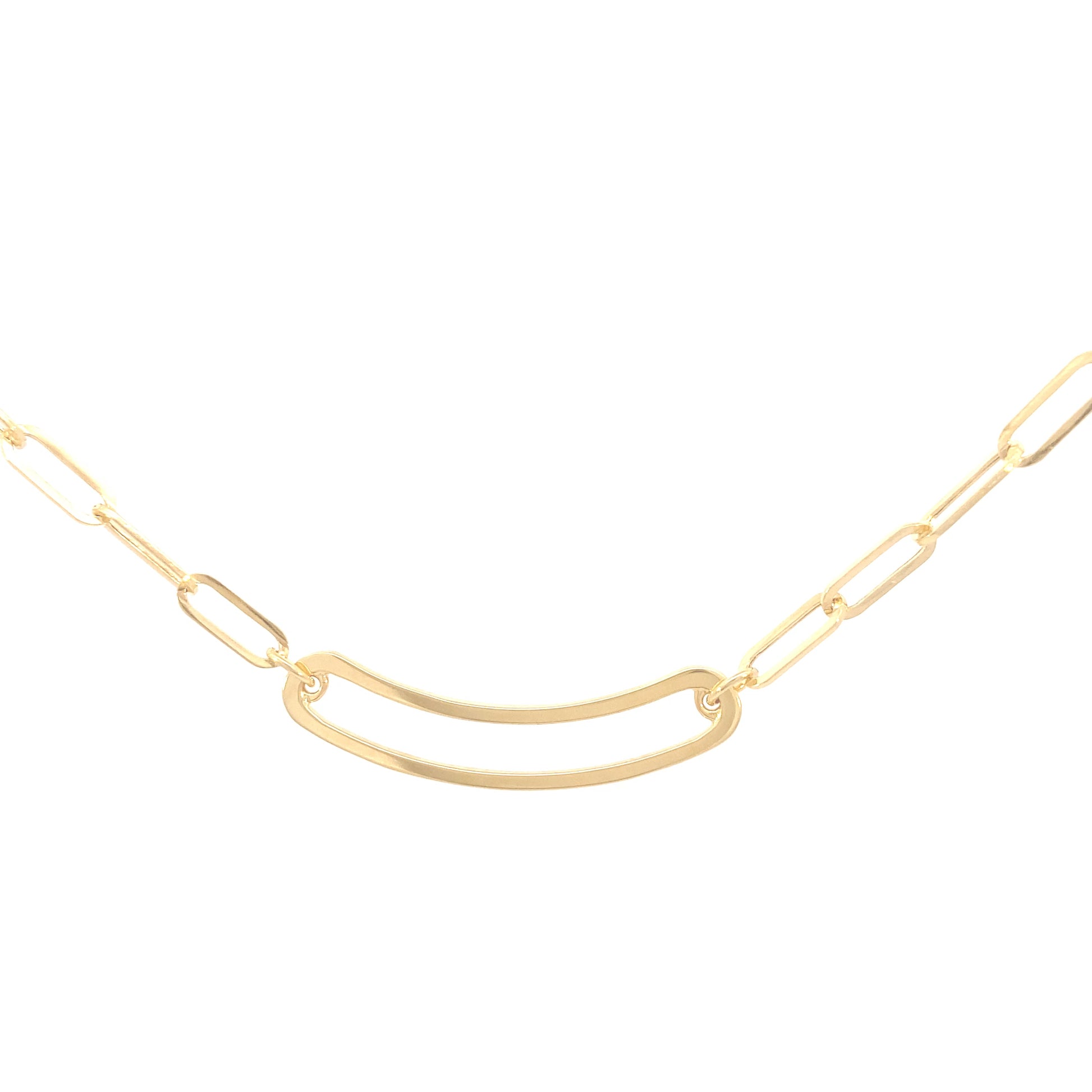 14K Gold Big Paperclip Link Necklace | Luby Gold Collection | Luby 