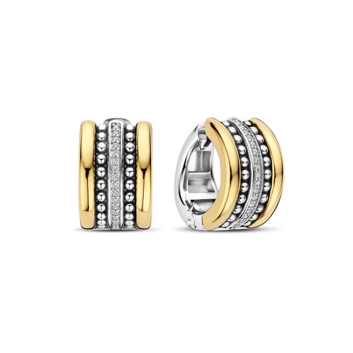 Gold Structure Hoops | Ti Sento Milano | Luby