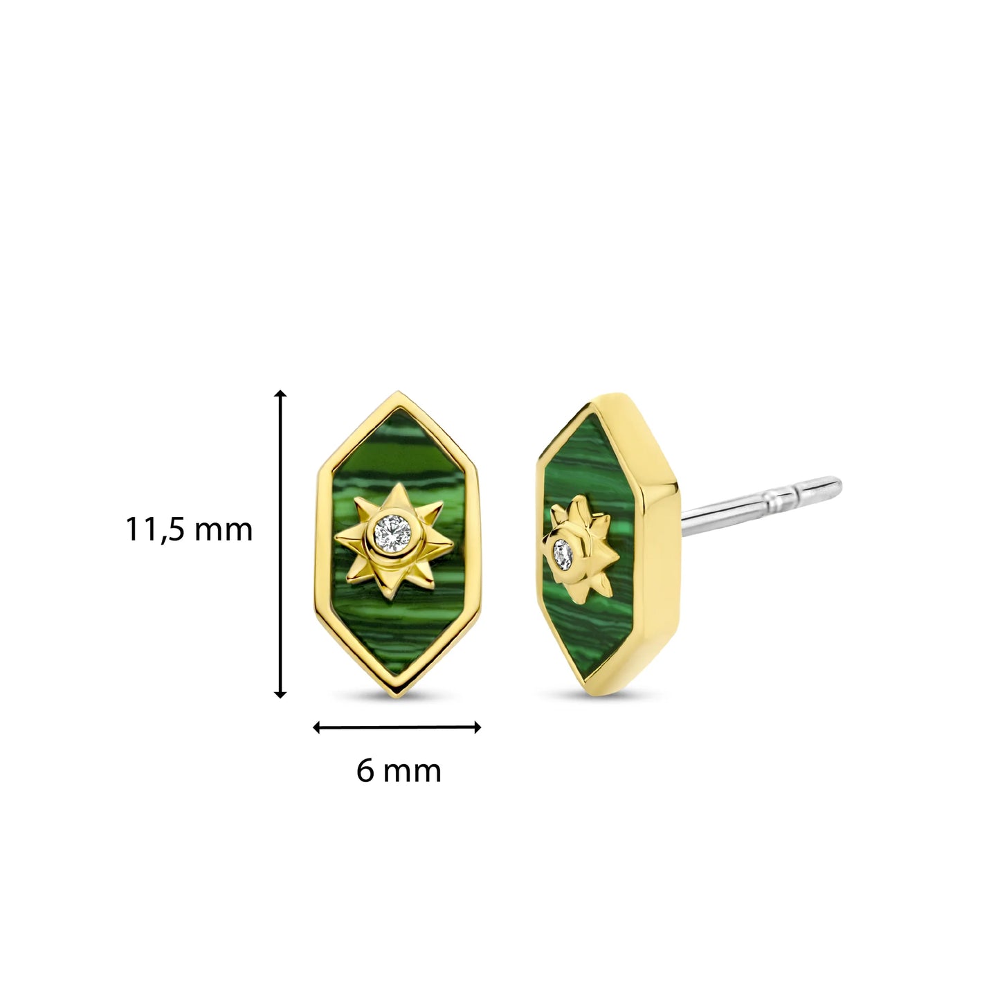 Malachite Green Earring | Ti Sento Milano | Luby