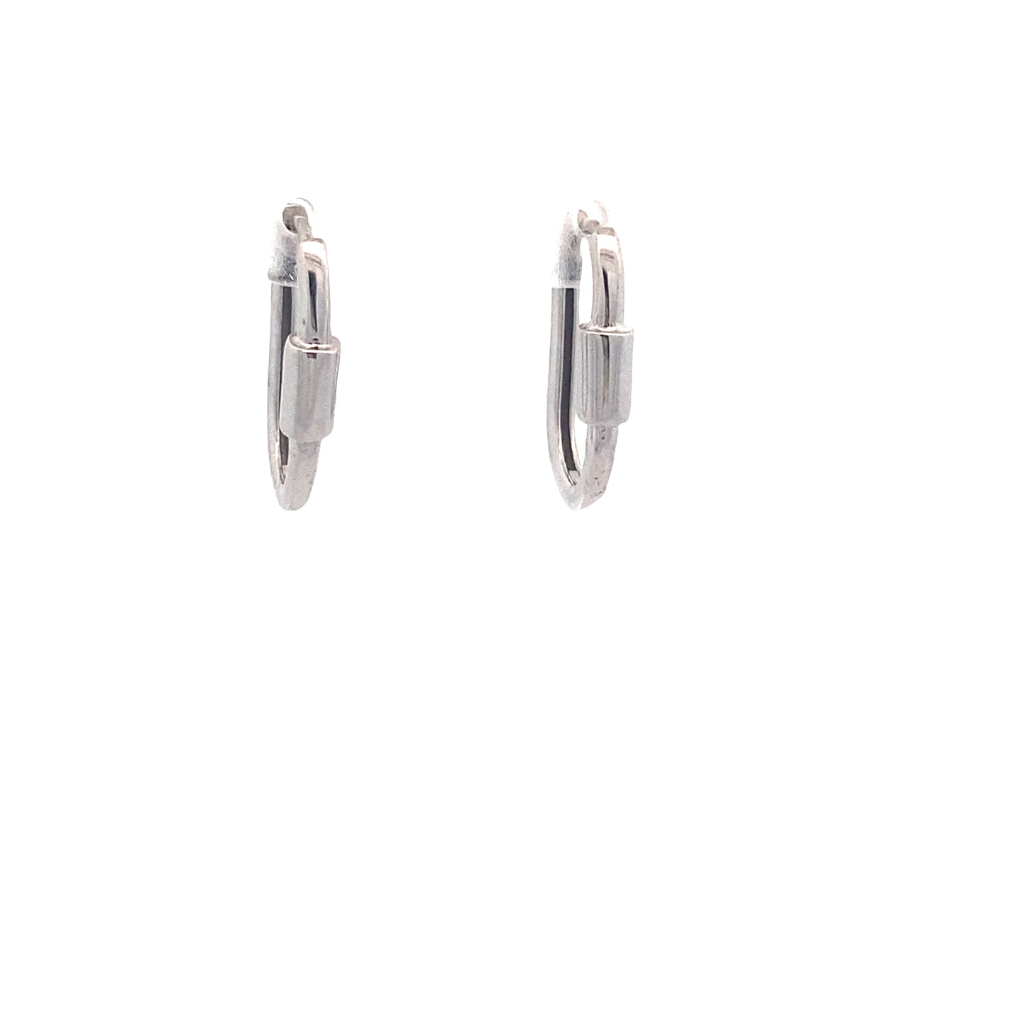 14K White Gold Link Earrings | Luby Gold Collection | Luby