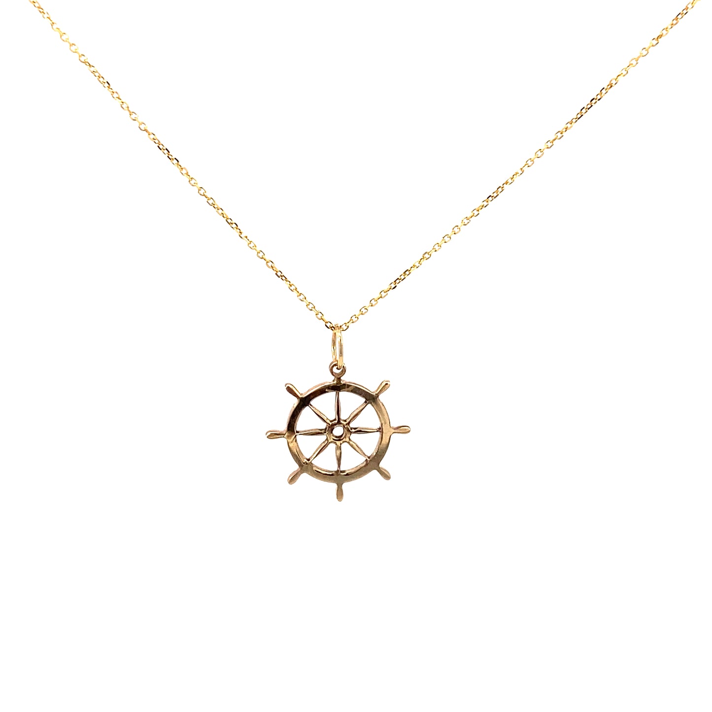 14K Gold Custom Rudder Pendant | Luby Gold Collection | Luby