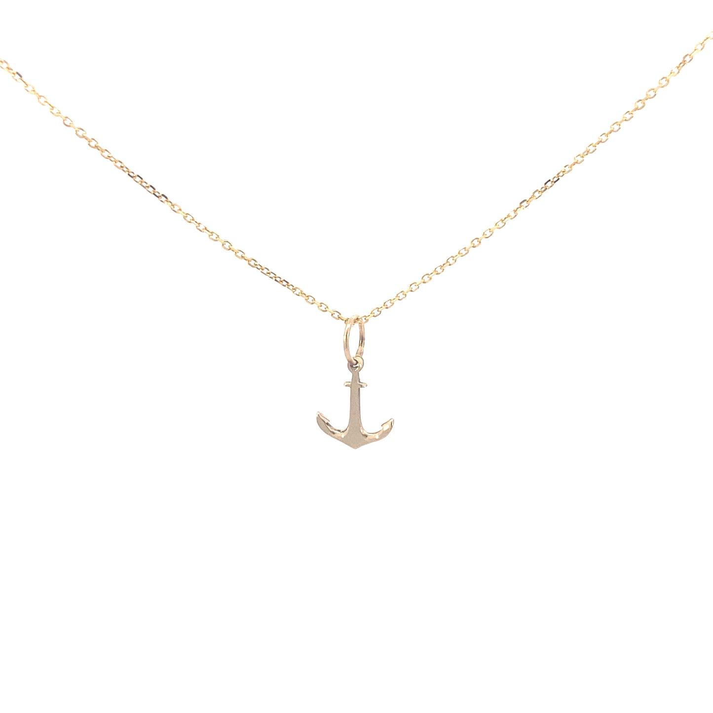 14K Gold Custom Small Anchor Pendant | Luby Gold Collection | Luby
