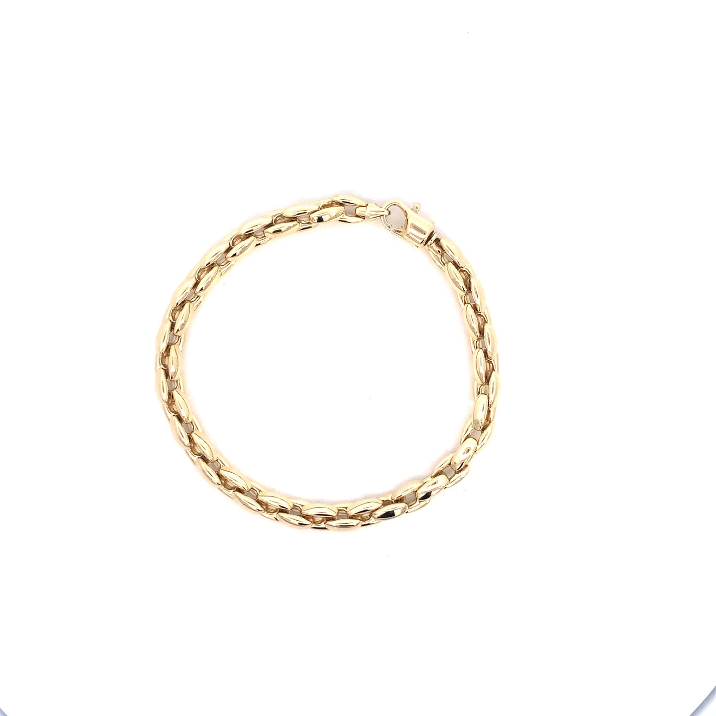 14K Gold Oval Bold Link Bracelet | Luby Gold Collection | Luby