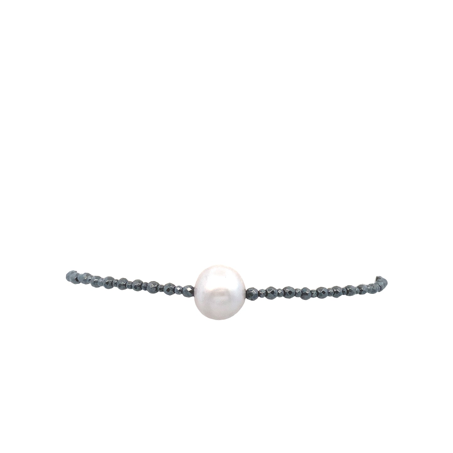 Macrame Bracelet With Grey Pearl | Rajola Italy | Luby