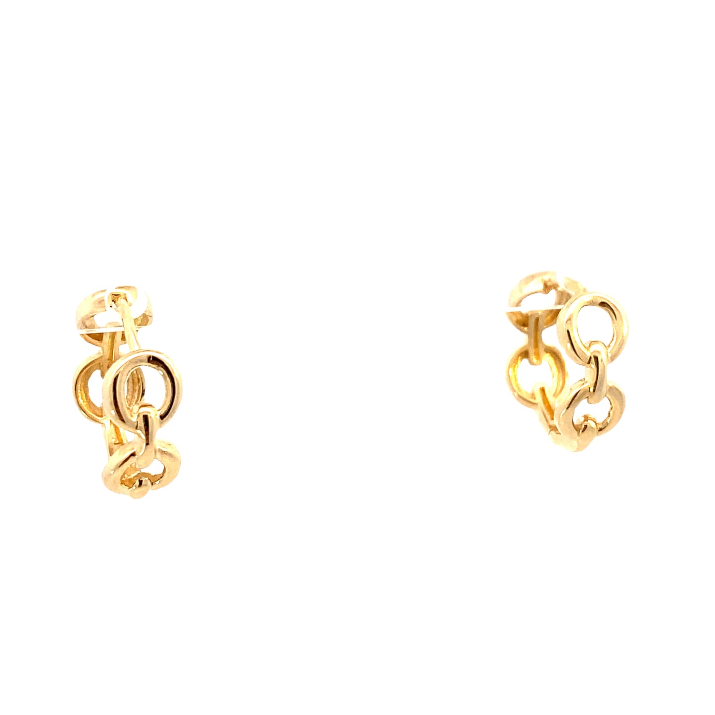 14K Gold O Link Hoops | Luby Gold Collection | Luby