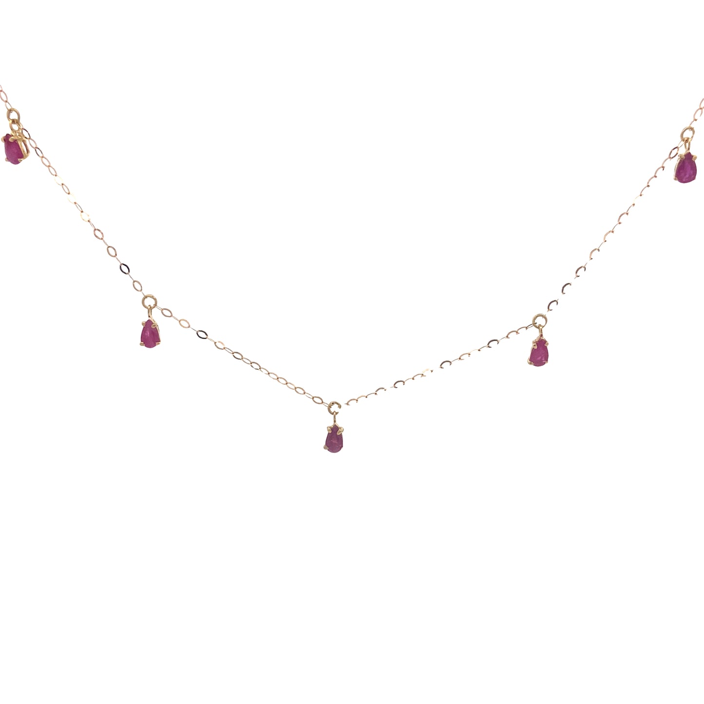 18K Gold RUBY Necklace | Rajola Italy | Luby