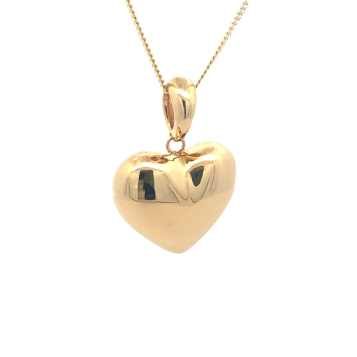 14KL Gold Big Puff Heart Pendant | Luby Gold Collection | Luby