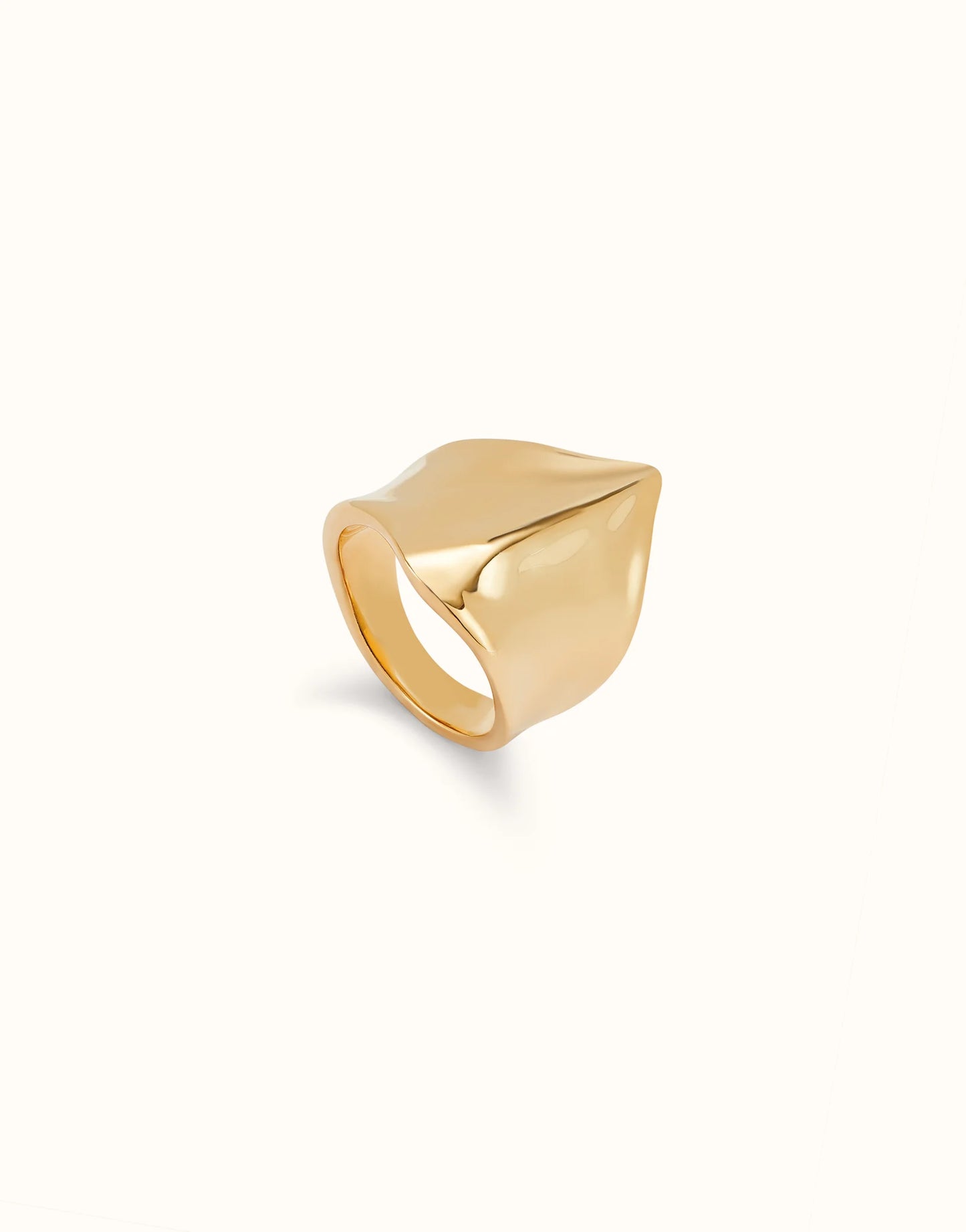 Anillo bañado en oro 18K figura MANTARRAYA | Uno de 50 | Luby