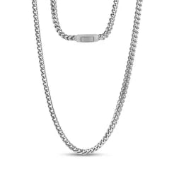 Stainless Steel Franco Link Necklace: | ARZ Steel | Luby
