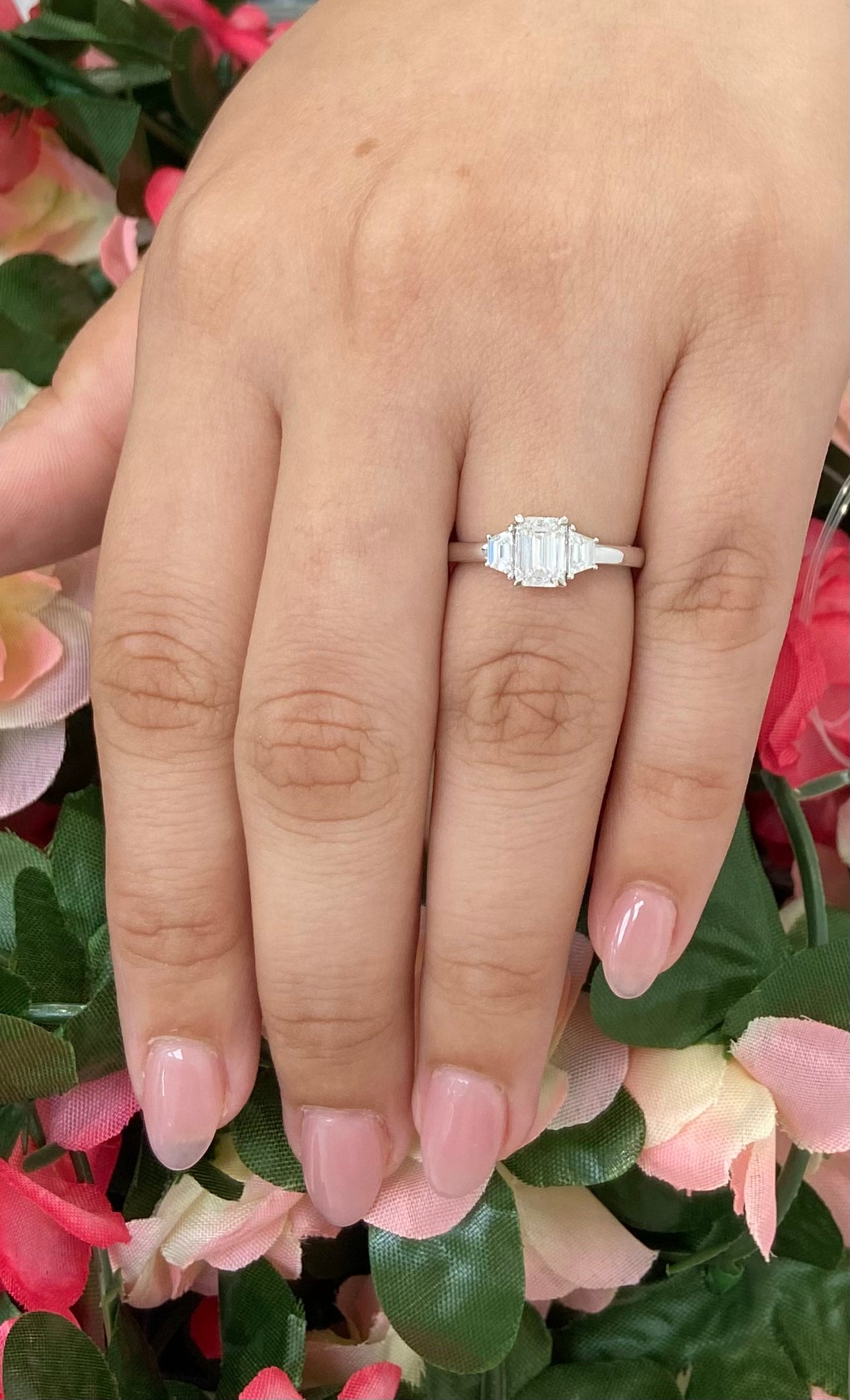 Smiling Rocks Lab Grown Diamond 3 Stone Ring (1.50ct) | Smiling Rocks | Luby