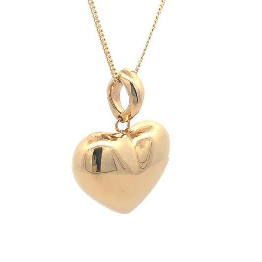 14KL Gold Big Puff Heart Pendant | Luby Gold Collection | Luby 